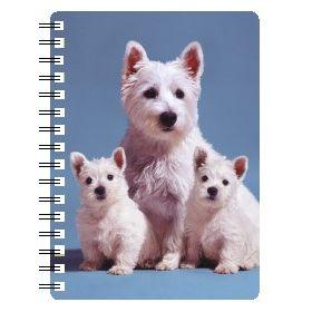 030717118410 3D Notebook Westie Mum and Pups