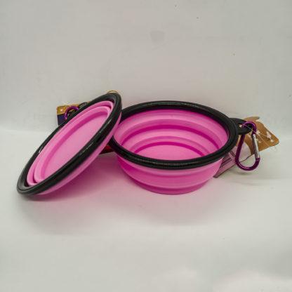 5056175907397 Cooper & Pals Small Portable Bowl - Pink.