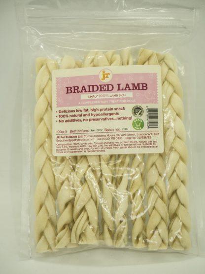 634158675843 JR 100% Healthy Braided Lamb Tendon Twist 100g
