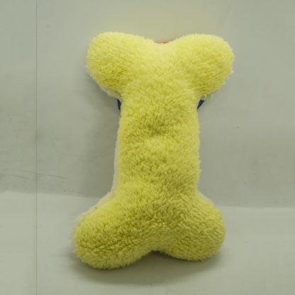 Pet Touch Plush Doggy Play Toy - Yellow/White Bone