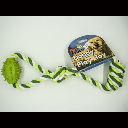 Pet Touch Rope Tug Toy Green / White