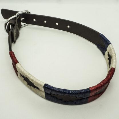 Red White and Blue Polo XLS Leather Collar