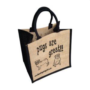 Pugs are Great Jute Bag