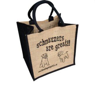 Schnauzers are Great Jute Bag