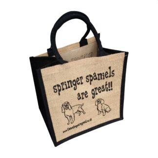 Springer Spaniels are Great Jute Bag
