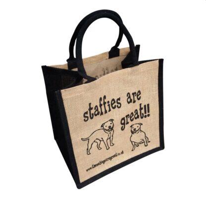 Staffies are Great Jute Bag