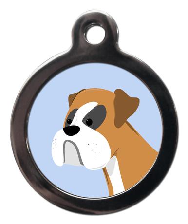 Boxer BR17 Dog Breed ID Tag