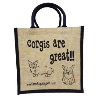 Corgis are Great Jute Bag