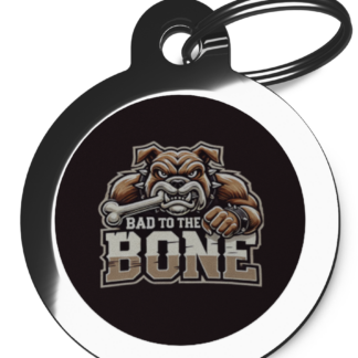 Bad to the Bone CO19 Comic Dog ID Tag