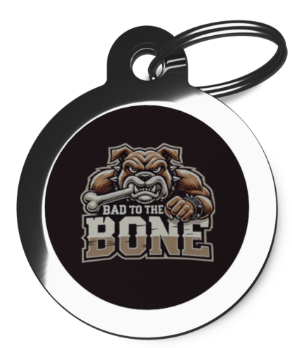 Please follow and like us: Bad to the Bone CO19 Comic Dog ID Tag