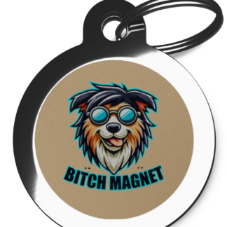 Bitch Magnet CO2 Comic Dog ID Tag