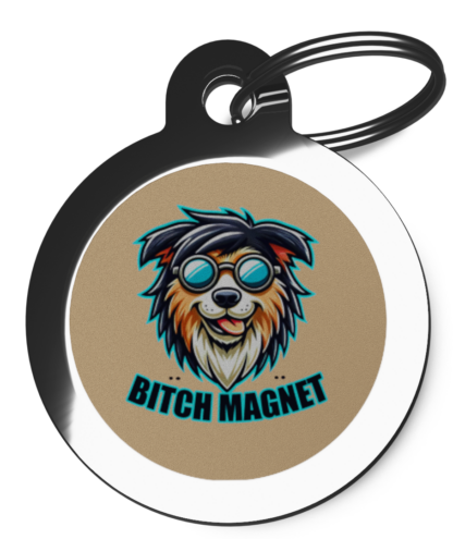 Bitch Magnet CO2 Comic Dog ID Tag