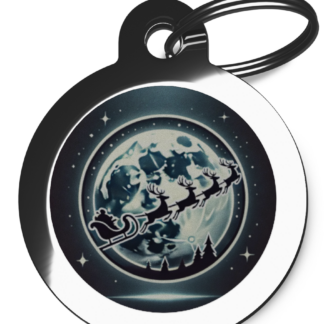 Flying Reindeer FE8 Festive Christmas Dog ID Tag