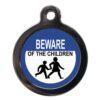 Beware of the Children CO73 Comic Dog ID Tag