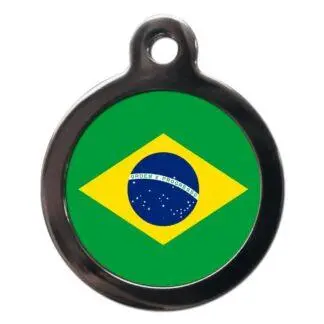 Brazilian Flag FL31 Dog ID Tag