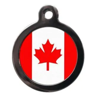 Canadian Flag FL14 Dog ID Tag