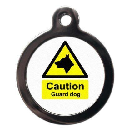 Caution Guard Dog CO47 Comic Dog ID Tag