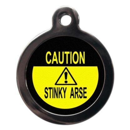 Caution Stinky Arse CO54 Comic Dog ID Tag
