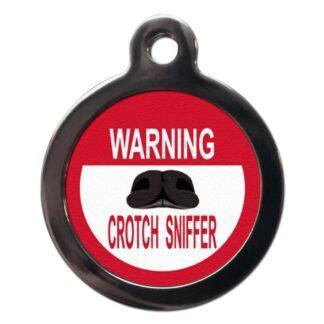 Caution Crotch Sniffer CO53 Comic Dog ID Tag