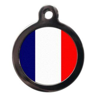 French Flag FL13 Dog ID Tag