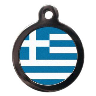 Greek Flag FL15 Dog ID Tag