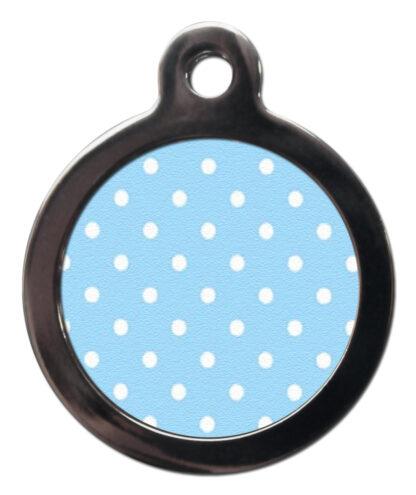 Blue Polka Dot PA12 Pattern Dog ID Tag