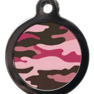 Pink Camouflage PA21 Pattern Dog ID Tag