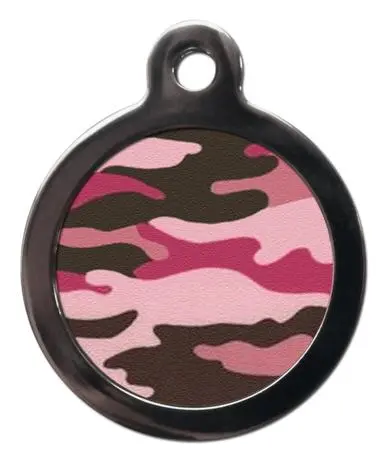 Pink Camouflage PA21 Pattern Dog ID Tag