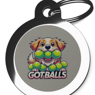 Got Balls CO64 Comic Dog ID Tag