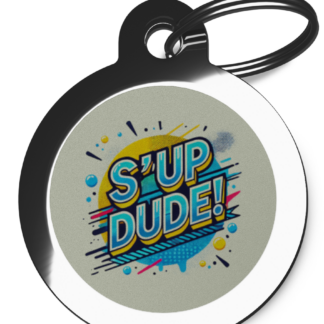 S'Up Dude CO71 Comic Dog ID Tag