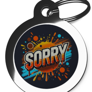 Sorry CO83 Comic Dog ID Tag