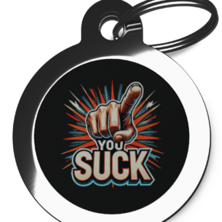 You Suck CO84 Comic Dog ID Tag