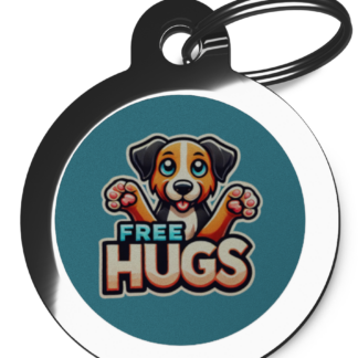 Free Hugs CO9 Comic Dog ID Tag