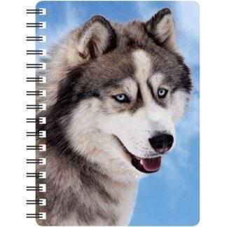 030717116133 3D Notebook Siberian Husky 2