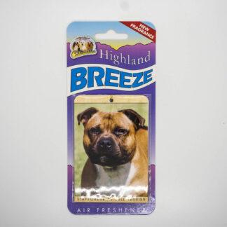 5030717100248 Staffordshire Bull Terrier Red Air Freshener