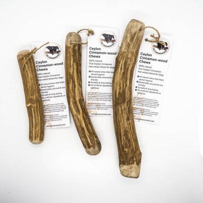 Cinnamon Wood Chew - available in three sizes. Manufactured by The Cinnamuncher.