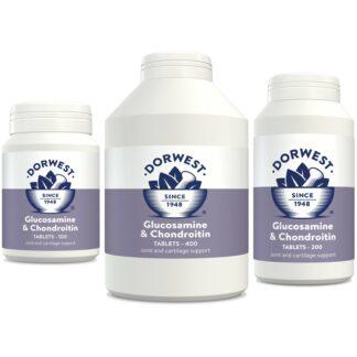 Dorwest Glucosamine and Chondroitin: 100 Tablets, 200 Tablets and 400 Tablets.