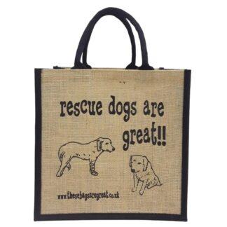Rescue Dogs are Great Jute Bag