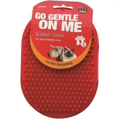 755349372027 - Mikki "Go Gentle on Me" Rubber Glove Grooming Mit