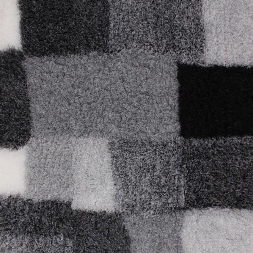 ProFleece Non-Slip Patchwork Vet Bedding: Black/White