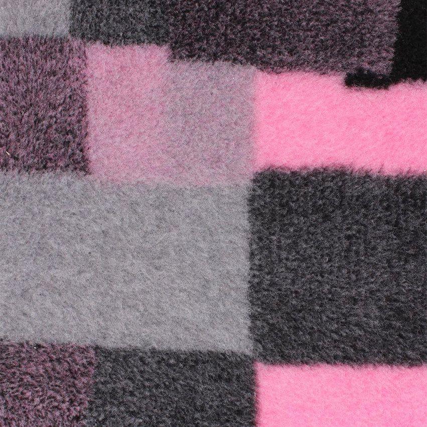 ProFleece Non-Slip Patchwork Vet Bedding: Pink/Charcoal