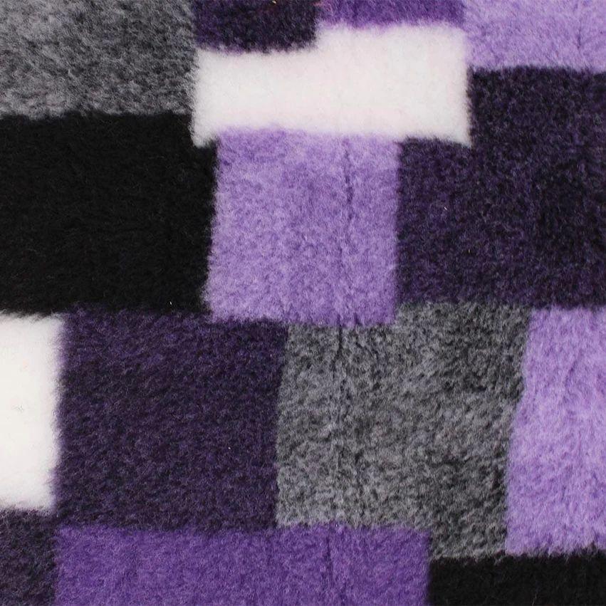 ProFleece Non-Slip Patchwork Vet Bedding: Purple/Charcoal