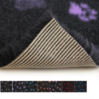 ProFleece Non-Slip Charcoal Paw Print Vet Bedding