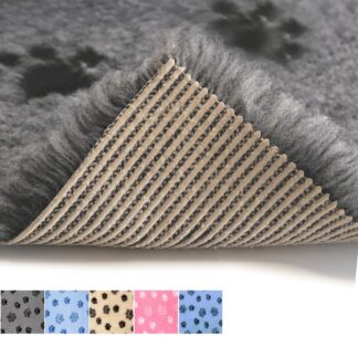 ProFleece Non-Slip Paw Print Vet Bedding: All colours
