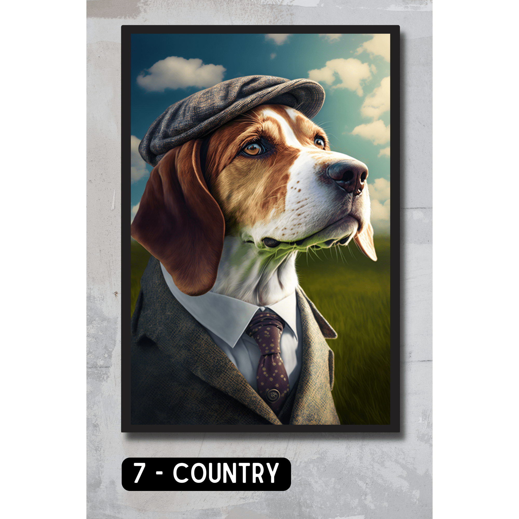 Beagle Pet Portrait - Country