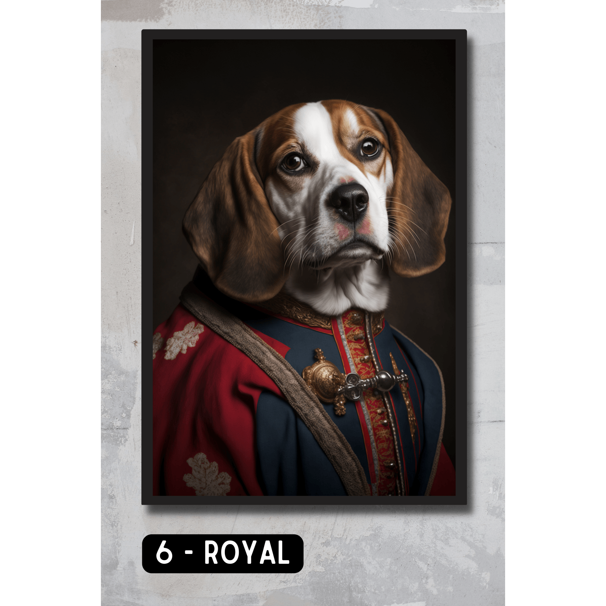 Beagle Pet Portrait - Royal