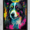 Border Collie Pet Portrait - Graffiti
