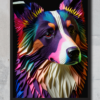 Border Collie Pet Portrait - Origami