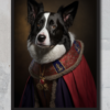 Border Collie Pet Portrait - Royal