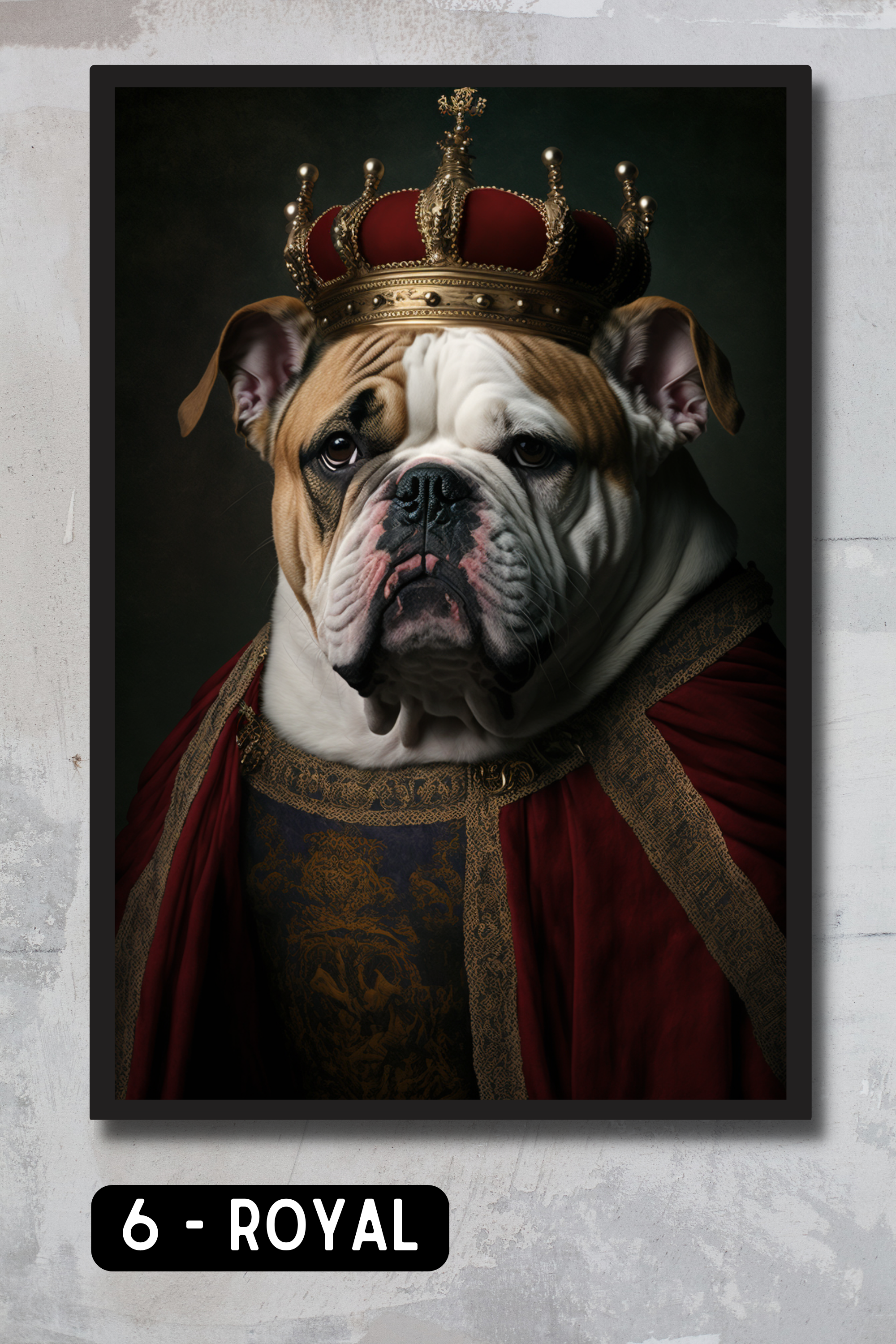 Bulldog Pet Portrait - Royal